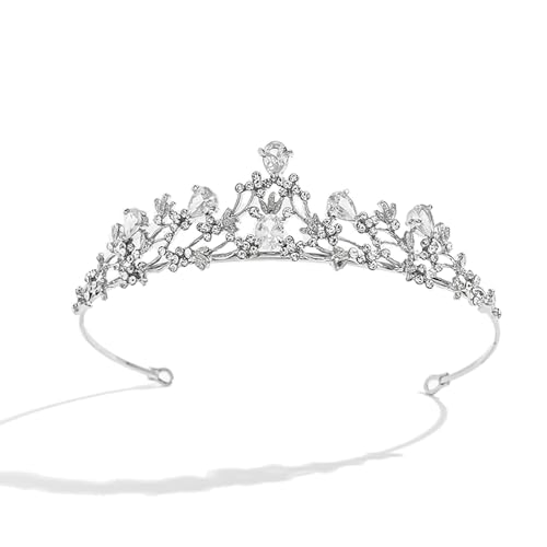 Hochzeit Braut Kristall Tiara, Kristall Krone Tiara Mädchen Damen, Diadem Hochzeit Prinzessin Krone, Königin Krone Dekoration, für Geburtstage, Hochzeiten, Tanzveranstaltungen und Fotografie