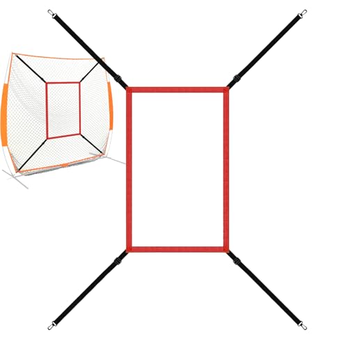 Strike Zone Target für Pitching Net - Baseball Strike Zone Target, Verstellbare Baseball-Softball-Pitching-Zielscheibe | Baseball-Übungsnetz zum Schlagen, Schlagen und Fangen, Befestigungsgurt