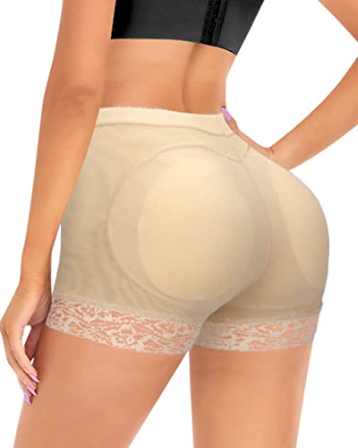 FXTYK Damen Butt Lifter Gepolsterter Unterwäsche | Hüft Enhancer Kurze Unterhose | po Push up hip dip Pads Shapewear Höschen | Body Shaper Figurformende