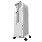 Cecotec Öl-Radiator ReadyWarm 5000 Space. 1000 W, 5 Module, Temperaturregler mit 3 Leistunfsstufe, AutoOff System, Überrollsystem, einfacher Transport, Betriebsanzeiger, 12 m2, Weiss