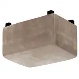 Rechteckig Ottoman-Bezüge Samt, Stretch Husse Überzug Bezug für Ottomane Fußbank, Bezug für Fußhocker Rechteckig, Weich und Bequem Hocker-Bezug mit Elastische an der Unterseite(Taupe,XL(83-101cm))