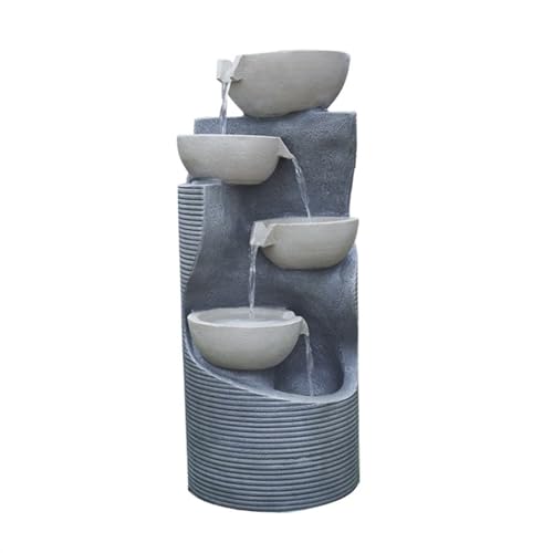 Gartenbrunnen Wasserdekoration, Brunnendekoration, Balkon, Garten, Außenbereich, Garten, Zuhause, Boden, zirkulierende Wasserlandschaft Askadierendem Springbrunnen (Size : L)