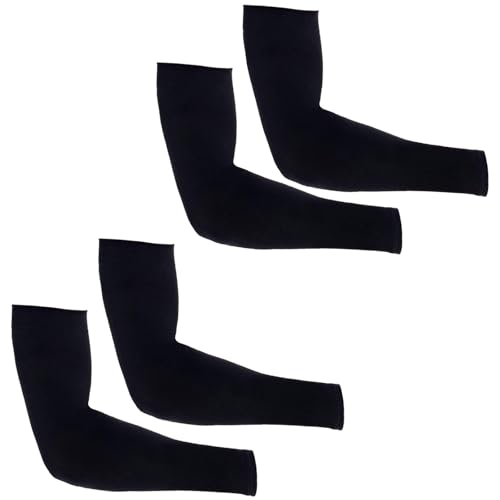 Sanpierazaar Ärmlinge UV Sonnenschutz,Arm Sleeve Kühlende Armabdeckung für Damen Herren Jugend,Tattoo Abdeckung, Armstulpen für Radsport Wandern Laufen Volleyball Fahren (SCHWARZ, 2 Paare)