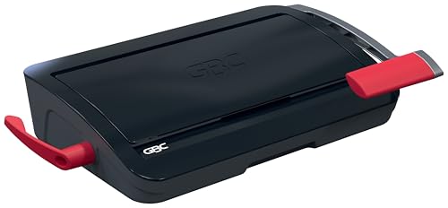 GBC CombBind CB12 Manuelles Bindegerät - Bindet 165 A5/A4-Blätter, kompaktes und leichtes Design, stanzt 12 Blätter, Schwarz/Silber, 4410060