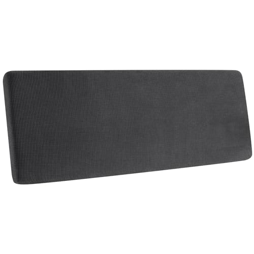Sofa Sitzkissenbezug, Sofa Sitzkissenbezug Stretch, Elastischer Kissenbezüge, Husse Überzug Bezug Für Sofa Sitzkissen, rutschfest Stoff Tartan (Dunkelgrau,Rückenkissen XL)