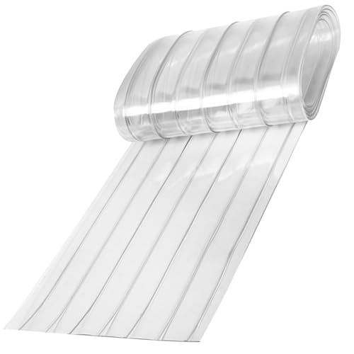 Wedhapy Türklappe für Hundehütte 200 x 18 cm transparent kältebeständig Ersatzklappen für Hundetüren wasserdicht antistatisch zuschneidbar DIY Vorhangstreifen aus Kunststoff