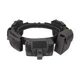 DAN DISCOUNTS Taktischer Gürtel, Unisex Gürtel taktisch mit Taktisches Zubehör 5 in 1, Armee Security Warrior Belt für Draussen Sportarten Camping, 1385I046IO36I, Schwarz