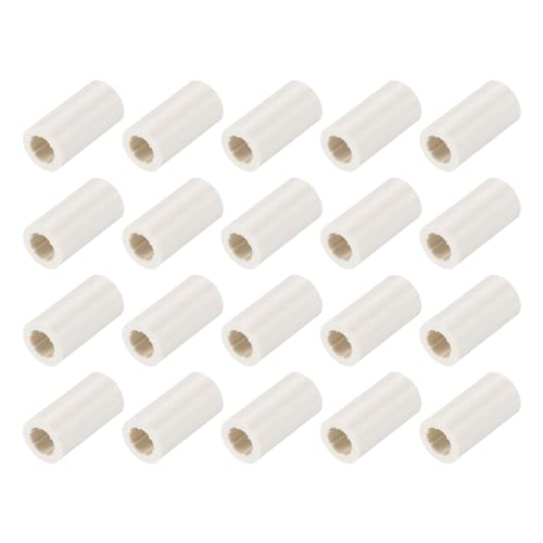 PATIKIL 1"/25,4mm x 13mm Pool Queue Ferrulen, 20er Pack Billard Queue Ferrulen zum Aufstecken, Ersatzteile für Snooker Pool Queue Spitzen, Weiß