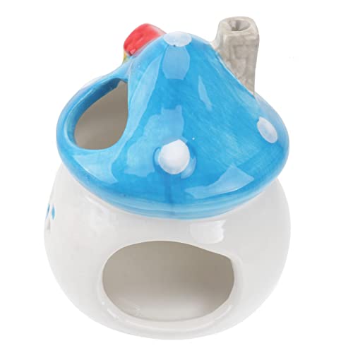 GANAZONO 1Stück Hamster Pilzhütte aus Keramik Kreative und Komfortable Haustierunterkunft für Kleine zu Reinigen für Hamster und Andere Kleintiere