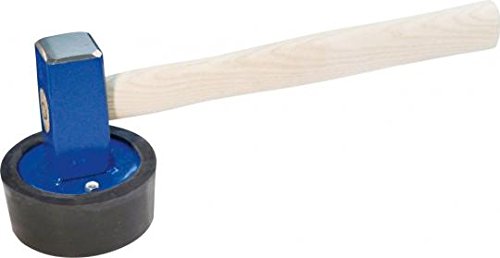 TRIUSO Tilinghammer 1500g, mit auswechselbarem Teller Maul 5400g, Holzgriff, Stahlkopf, 15cm, Blau, Holzfarbe
