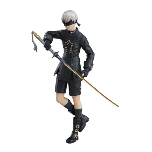 Ciyoulio 2B Figur Statue, 9S Actionfigur No.2 Type B Kampfstellung Anime Charakter Modell Cartoon Figure PVC Skulptur Dekoration Sammlerstück Geschenk für Fans 17cm