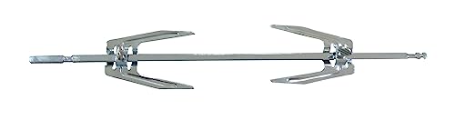 Melchioni 118340028 Family | Rotisserie Stab mit Gabeln, Luftfritteuse + Backofen-Zubehör Modell Vittoria, ideal für gleichmäßiges Garen und perfekte Knusprigkeit, Stahl