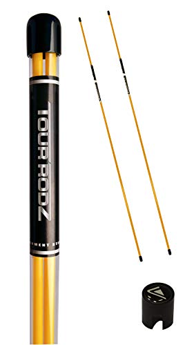 Longridge Men's Practice Aid Tour Rodz Golf Alignment Sticks Gelb