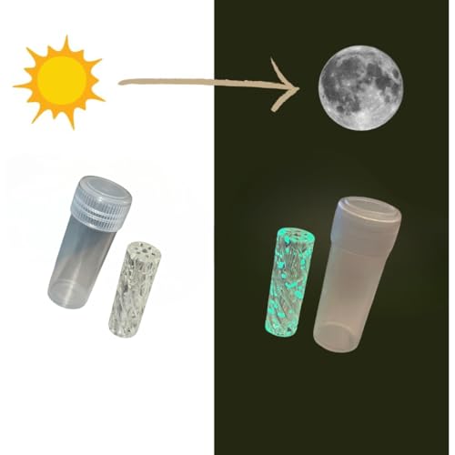 Glas-Filterspitze aus gedrehtem Glas – Klarglas mit im Dunkeln leuchtenden Partikeln – leuchtend – 7-Loch – 10 mm x 30 mm Design, leicht zu reinigen – Klarglas