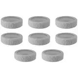 SHINETEC Gepäckrad-Schutzabdeckungen für 2"~2.4" Spinner Rad, Geräuschreduzierung für Anti-Kratzer Reise Koffer Zubehör, 8 Pcs (Grau)