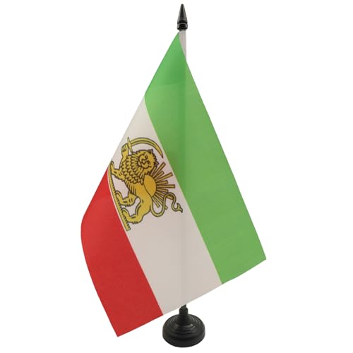AZ FLAG - Tischflagge Iran Alt - 21x14 cm - Iranische Tischfahne 14 x 21 Cm - Flaggen
