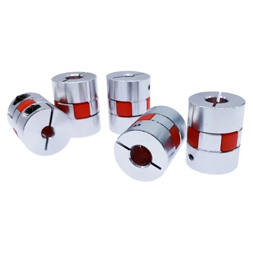 D20L25 Spider Flexible Motorkupplung, Aluminium, flexible Backenkupplung, 5 x 8 mm, 3 mm, 4 mm, 5 mm, 6 mm, 6,35 mm, 7 mm, 10 mm, 1 Stück(4x10)