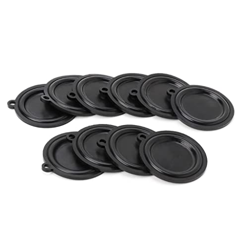 10 Stücke Professionelle Wassergasverknüpfung Für Ventilgashochwasser Druckmembran Zubehör OD 45 Mm/50 Mm Schwarz