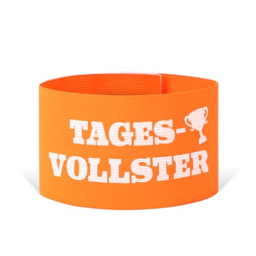 CHCAES Tagesvollster Armbinde Orange Klett Armbinden Elastische 35 * 7cm Binde Armband für Vereinsfeier Schützenfeste Geburtstag Junggessellenabschiede