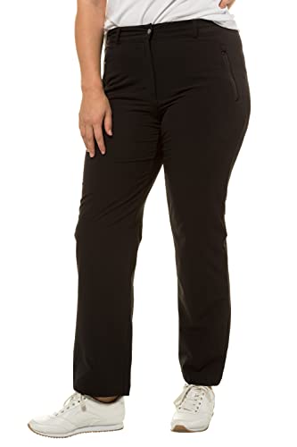 Ulla Popken Damen Thermohose leicht Schneehose, Schwarz (Schwarz 10), 44