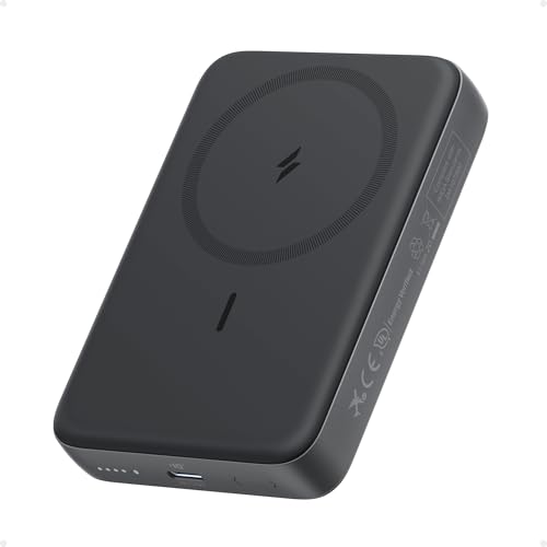 Anker Zolo magnetische Powerbank, kompaktes 10.000mAh Ladegerät mit 30W Max. Schnellladen, kabellos und portabel, hautfreundlicher und robuster Akku, für iPhone 16/15 Serie, AirPods und mehr