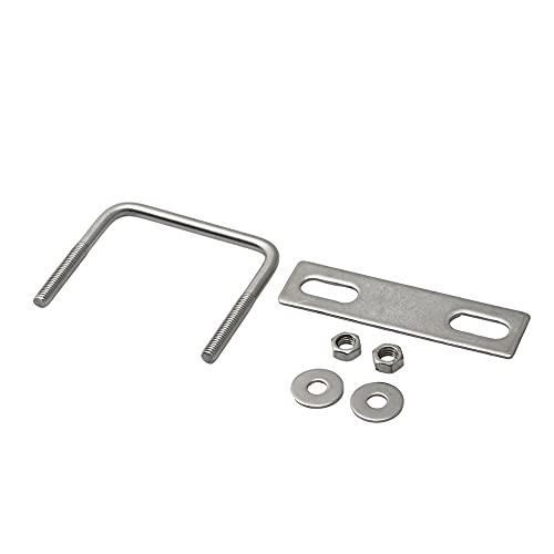 RDEXP 304 Edelstahl-Rohrbefestigung, Vierkantschrauben, M6 x 60 x 60 mm, Befestigung von Rohren, gebrauchte Befestigungselemente für Autos, Haushalte, Rohre, Gärten