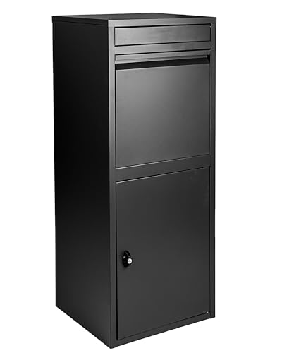 Ondis24 Korona Paketbox Postbox für Pakete, Päckchen, für Briefe mit Paketsafe (Schwarz)