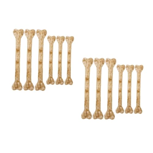 Warmhm 2 Sätze Simulierte Knochendekorationen Schädel-halloween- Kleine Menschliche Knochen Kleine Skelette Halloween-dekorationen Knochenstütze Kleine Knochen Plastik 6 Stück * 2