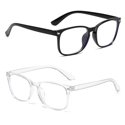 Generisch 2 Stück Blaulichtbrille | Blaulichtfilter Brille | Brille zum Schutz vor Blaulicht | Unisex Blaulichtbrille | Blaulicht Brille für Frauen & Männer