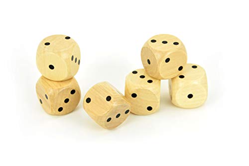 FLIXi Spielwürfel aus Holz in TOP QUALITÄT Augenwürfel 1-3 klein 6er Set