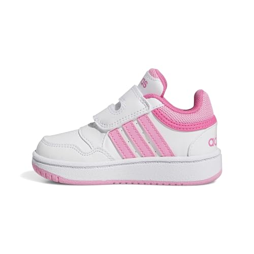 adidas Unisex Baby Hoops Shoes Schuhe, FTWR White/Bliss pink/Pulse Magenta
