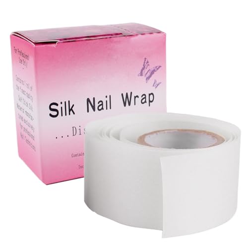 Selbstklebende Seidennagelfolie - Seidenfolie Für Nägel | Seiden Nagelband | Seiden Nagelaufkleber | Nagel Kleber Aufkleber | Selbstklebende nailartist | Fiberglas Seiden Nagelfolie | nailartist Tool