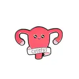 Uterus Form Brosche Feminist Ovarien Pin Uterus Form Anstecknadel Brosche Abzeichen Frauen Pin Uterus Brosche Geschenke für medizinische Arzt Krankenschwester Frauen Mädchen Feminismus Zubehör