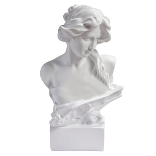 PIGPIGFLY Aphrodite Büste Statue,Griechische Mythologie Göttin,Mini Figur Statuen,Home Store Dekoration, Modern Abstract Kunst Skulpturen Deko, Bürodekorationen,Coquette