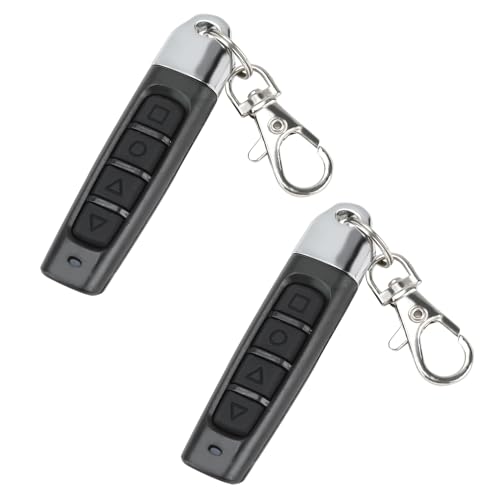 2Pcs Garagentor Fernbedienung 433MHz, Funkfernbedienung Garagentoröffner Handsender, Garagentoröffner Klonen Universal, Fernbedienung Duplizierer für Zauntür, Rollladenschalter
