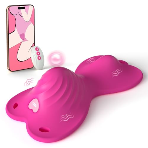 App Fernbedienung Vibrator 9+9 Dualmotor Vibrationsmodi Butterfly G Punkt Vibratoren Tragbarer Klitorisvibrator Sit & Ride Sex Spielzeug für die Frau Vibratorensets Frauen Klitoris Stimulator für Sie