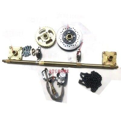 HMParts Hinterachse Set 815mm mit Bremse Kettenrad etc. ATV Quad 4 Takt Eigenbau
