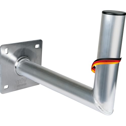 SCHWAIGER 5149 SAT-Halterung 35cm Satelliten-Halterung Satellitenschüssel SAT-Antenne Satelliten-Anlage SAT-Schüssel Wand-Halter mit Winkel aus Aluminium TÜV-geprüft