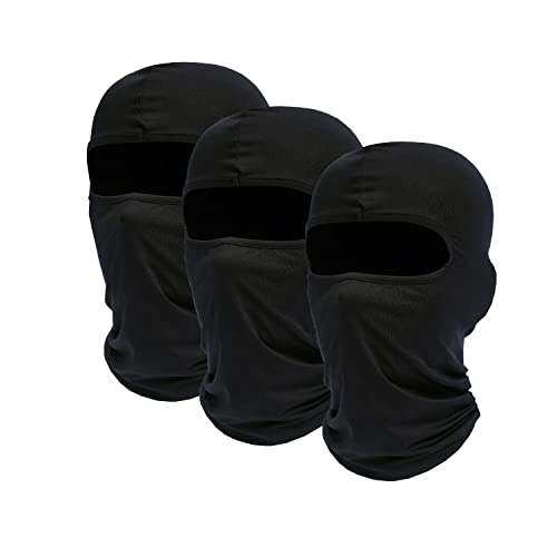 NITAIUN 3 Stücke Sturmhauben Gesichtshaube Skimaske Motorradmaske Fahrrad Gesichtsmaske Balaclavas Dünn und Atmungsaktiv Winddicht Multifunktional für Herren und Damen Winter Sommer(3 Stücke)