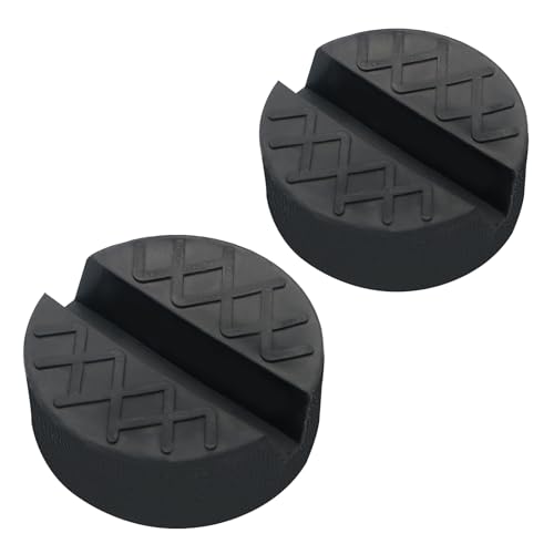 2 Stück Wagenheber Gummiauflage, Universelle Gummiauflage für Fahrzeugheber, Gummiblock Hebebühne Wagenheber Auflage, Gummi Jack Pad für Wagenheber Rangierwagenheber Unterstellbock, (65mm, Schwarz)