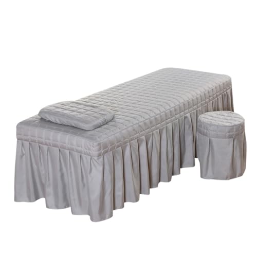 XJKLBYQ Bettskirt Solid Beauty Salon Massage Tisch Bettlaken Bettdecke Massagebett Vollbedeckung mit Rock 1PCS 190x80 cm