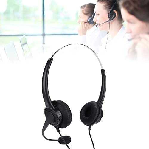 Callcenter-Headsets, Leichtes Mobiltelefon-Headset 3,5 Mm Computertelefon-Headset mit Mikrofon für Webseminare, Büro, Callcenter-Geschäft