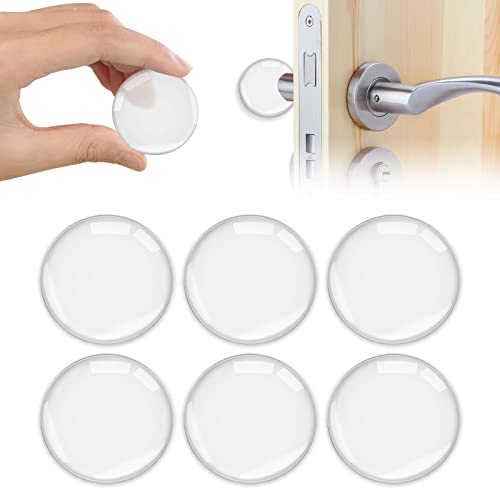 Vicloon Türstopper Wand,6 Stück Wand Türstopper Set,40mm Silicone Türstopper Wand selbstklebend Transparent​ runde für Türklinkenpuffer, Wandschutz, Wandschrankschutz