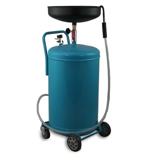 Bituxx Mobiler 80L Ölauffangwagen Ölablassgerät Ölauffanggerät Altölauffang Ölwagen Ölwechsel Druckluft Entleerung 38,5cm Trichter