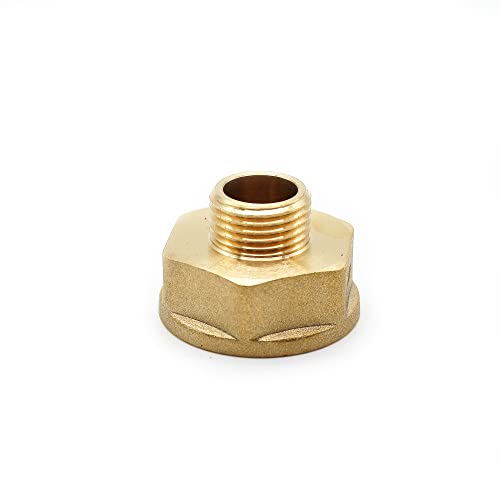 DOJA Barcelona | Reduzierstück IG - AG | Adapter 3/4 auf 1 | 4 Rohr Verbinder | Messing Gewindeadapter | Reduzierstück Messing | Wasseranschluss für Duschschlauch, Waschmaschinenabfluss, Gartenhahn