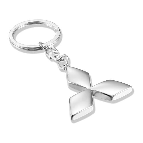 ARKOSKNIGHT Kreative Auto Logo Schlüsselanhänger für Auto 3D Chrom Metalllegierung Schlüsselanhänger Geschenke für Frauen und Männer Schlüsselanhänger Universalgröße, Mittsubishi