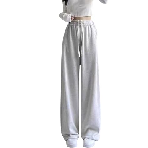 Baggy Jogginghose MäDchen Sportlich Einfarbig Sweathose Baumwolle Bequeme Weite Bein Freizeithose Elastische Hohe Taille Outdoorhose FüR Teenager
