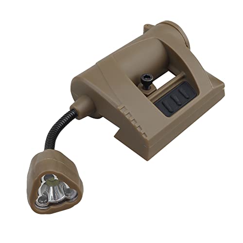 Lovehomily Airsoft-Helmlicht, 3 Modi, LED-Jagdhelmlampe, Nylon, energiesparend, for Jagd, Camping, Airsoft-Ausrüstung (Sandfarbe)