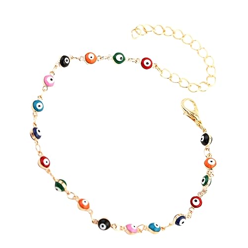 VALICLUD 1stück Bunte Fußkette Mit Augenanhänger Verstellbare Retro-anklet Für Strand Und Freizeit Kreative Schmuckidee Für Frauen Und Mädchen