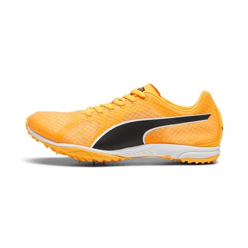 PUMA Evospeed Haraka 8 Unisex Track and Field Shoe, Sun Stream Black White, 44 EU